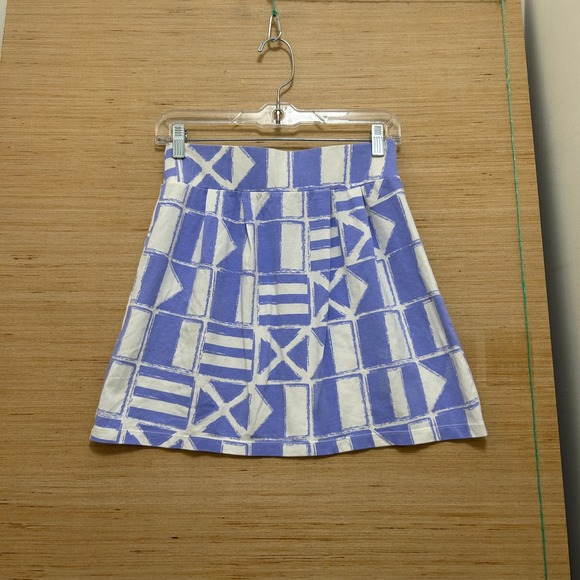 MAHI GOLD Dresses & Skirts - Mahi Gold Womens Nautical Signal Flag Mini Skirt Blue White Size Small USA Made